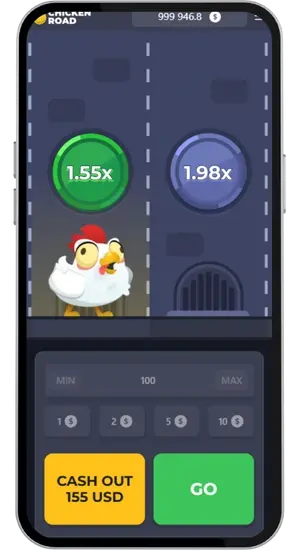 Chicken Road 1.55x Multiplikator erreicht
